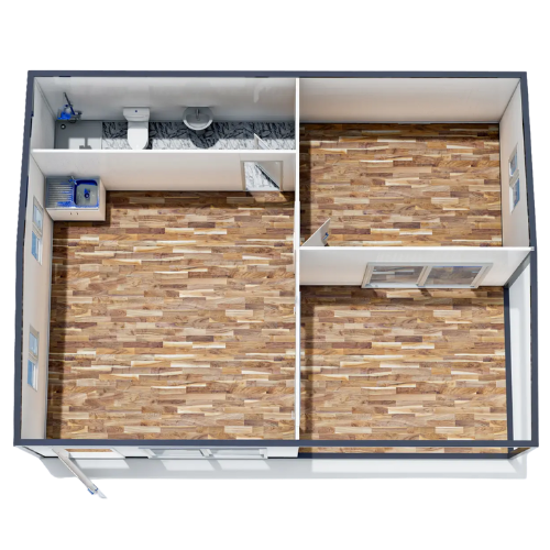 6X7 Balkonlu 1+1 WC Duş Mutfak Konteyner